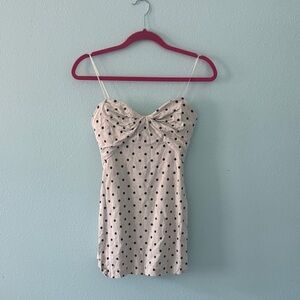 Amanda Uprichard Black Polka Dot Mini Dress